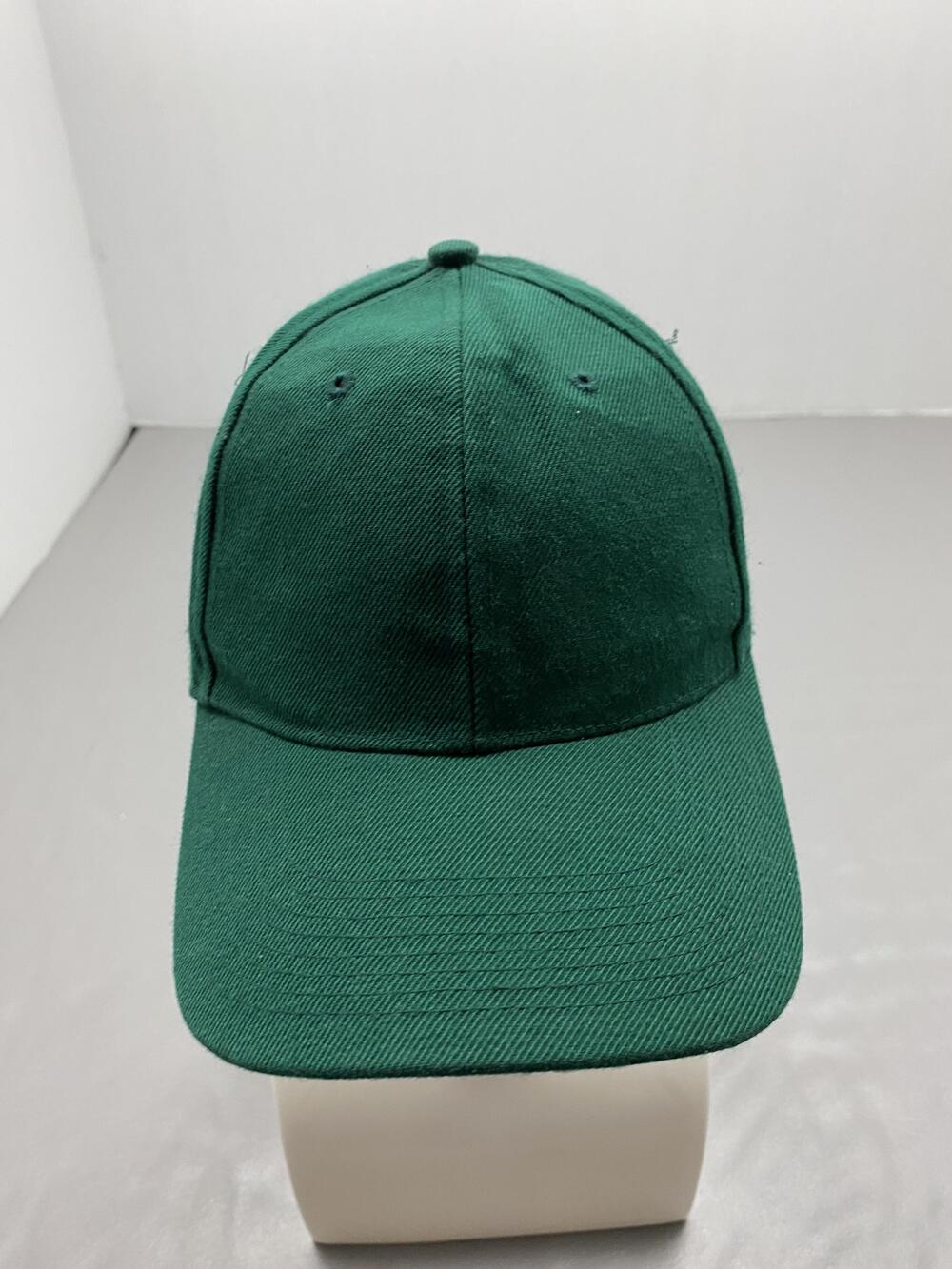 Hat Cap Strap Back One Size Green Twill Cotton Baseball Cap Adjustable Mens